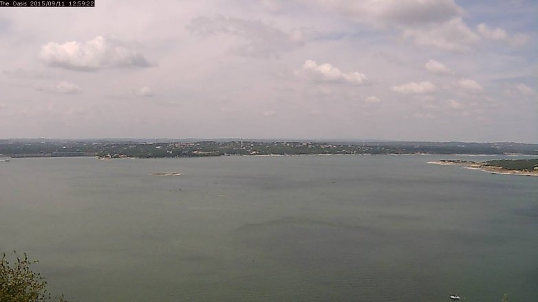 Lake Travis webcam, September 11, 2015 12:05 PM CT