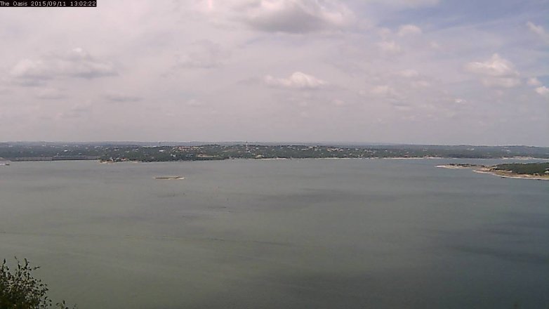 Lake Travis webcam, September 11, 2015 12:10 PM CT