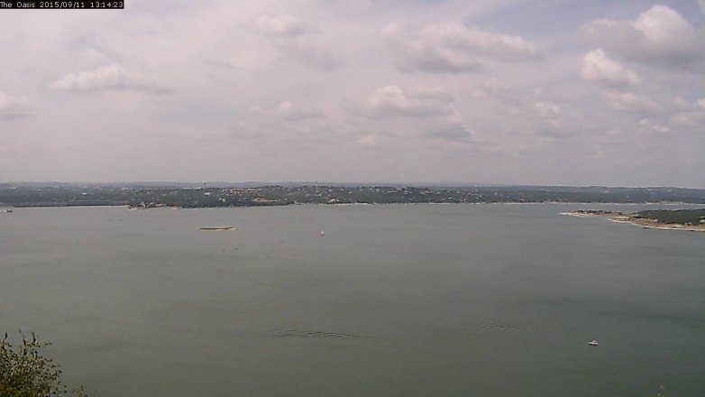 Lake Travis webcam, September 11, 2015 12:20 PM CT