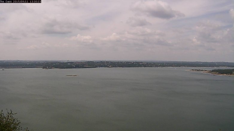 Lake Travis webcam, September 11, 2015 12:35 PM CT