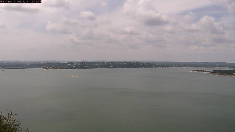 Lake Travis webcam, September 11, 2015 12:45 PM CT