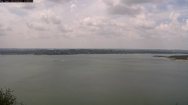 Lake Travis webcam, September 11, 2015 1:00 PM CT