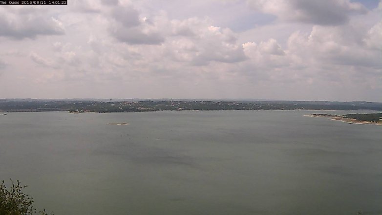 Lake Travis webcam, September 11, 2015 1:05 PM CT