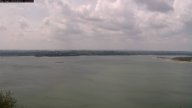 Lake Travis webcam, September 11, 2015 1:15 PM CT