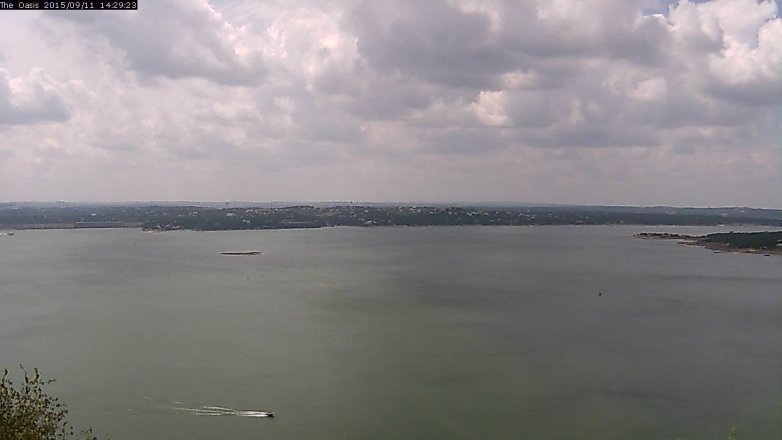 Lake Travis webcam, September 11, 2015 1:35 PM CT