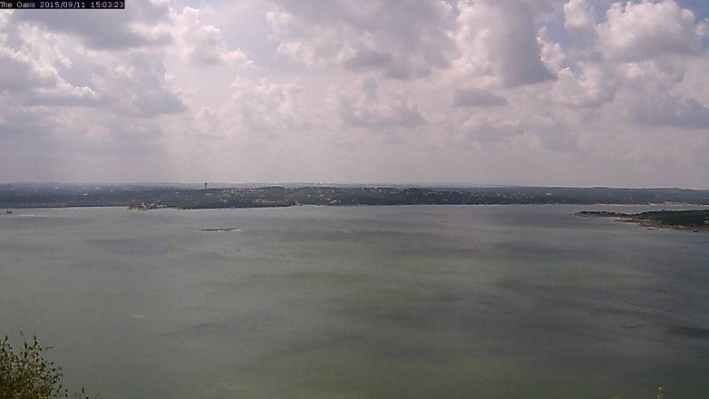 Lake Travis webcam, September 11, 2015 2:10 PM CT