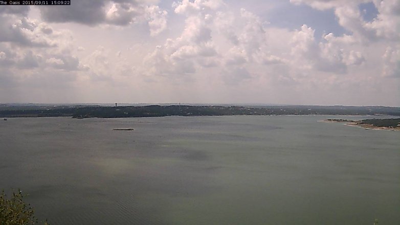 Lake Travis webcam, September 11, 2015 2:15 PM CT