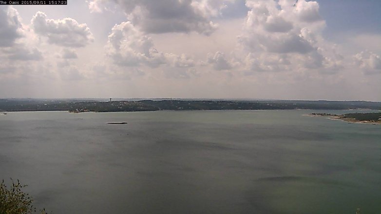 Lake Travis webcam, September 11, 2015 2:25 PM CT