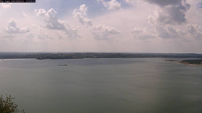 Lake Travis webcam, September 11, 2015 2:35 PM CT