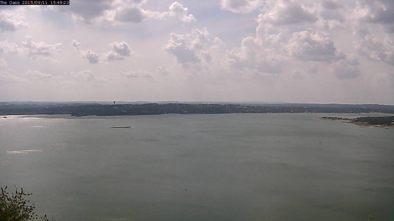 Lake Travis webcam, September 11, 2015 2:55 PM CT