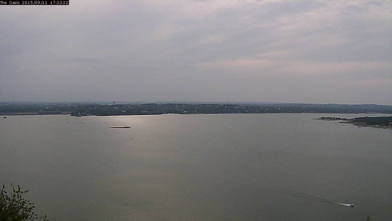 Lake Travis webcam, September 11, 2015 4:40 PM CT