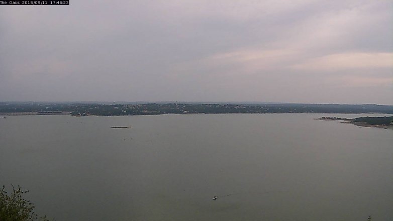 Lake Travis webcam, September 11, 2015 4:50 PM CT