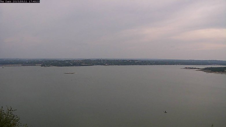 Lake Travis webcam, September 11, 2015 4:55 PM CT