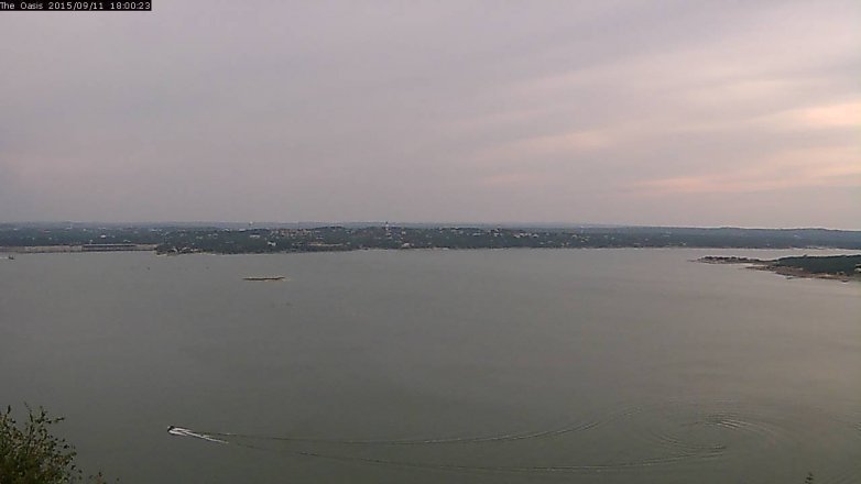 Lake Travis webcam, September 11, 2015 5:05 PM CT