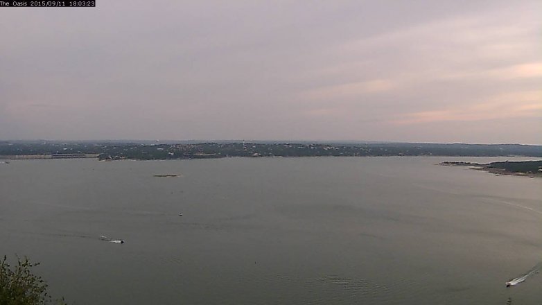 Lake Travis webcam, September 11, 2015 5:10 PM CT