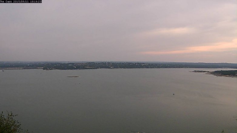 Lake Travis webcam, September 11, 2015 5:20 PM CT