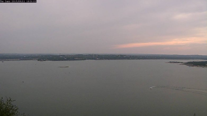 Lake Travis webcam, September 11, 2015 5:40 PM CT