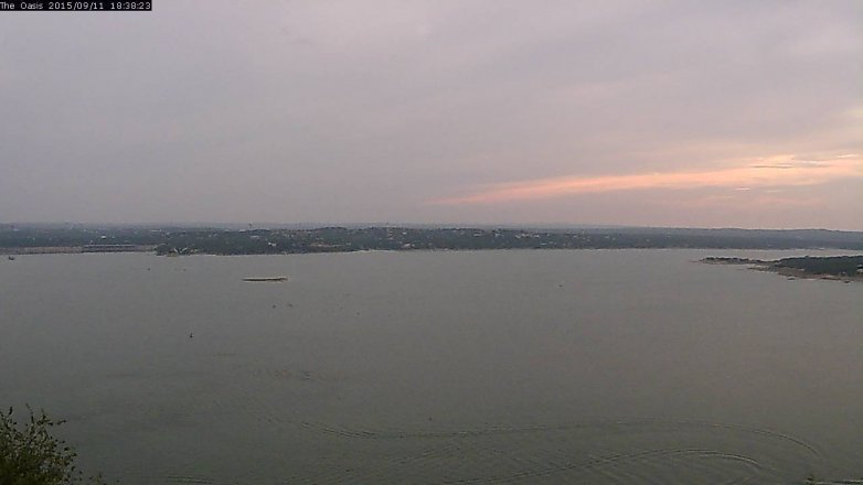 Lake Travis webcam, September 11, 2015 5:45 PM CT