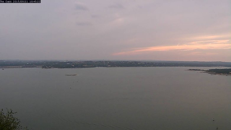 Lake Travis webcam, September 11, 2015 5:50 PM CT