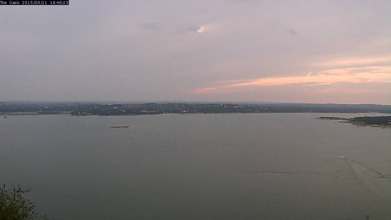 Lake Travis webcam, September 11, 2015 5:55 PM CT