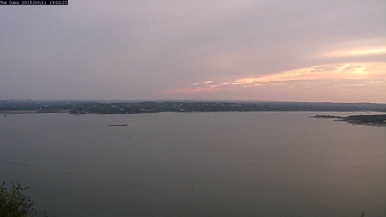 Lake Travis webcam, September 11, 2015 6:05 PM CT