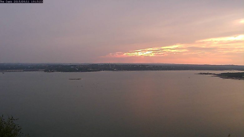 Lake Travis webcam, September 11, 2015 6:20 PM CT
