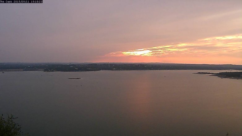 Lake Travis webcam, September 11, 2015 6:25 PM CT