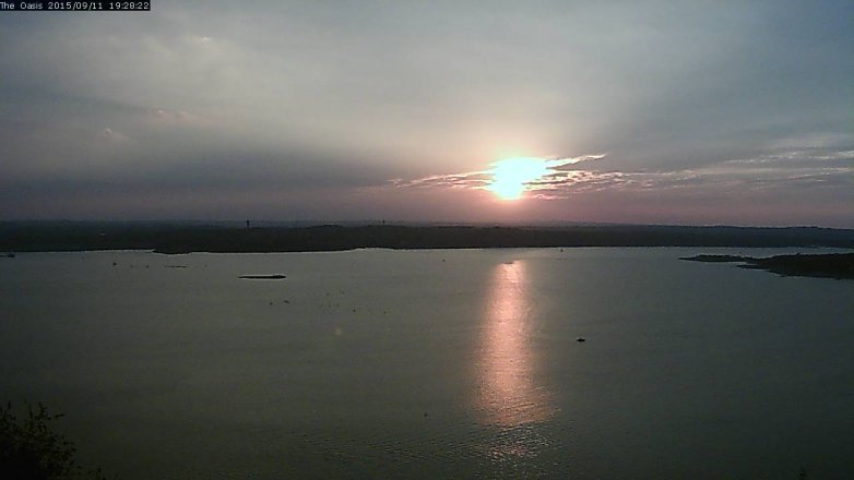 Lake Travis webcam, September 11, 2015 6:35 PM CT