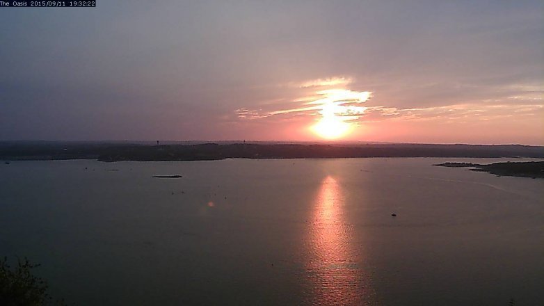 Lake Travis webcam, September 11, 2015 6:40 PM CT