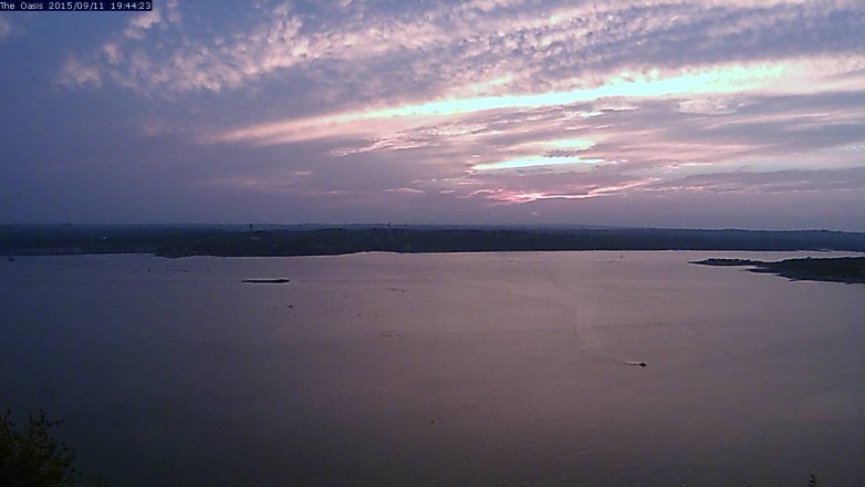 Lake Travis webcam, September 11, 2015 6:50 PM CT