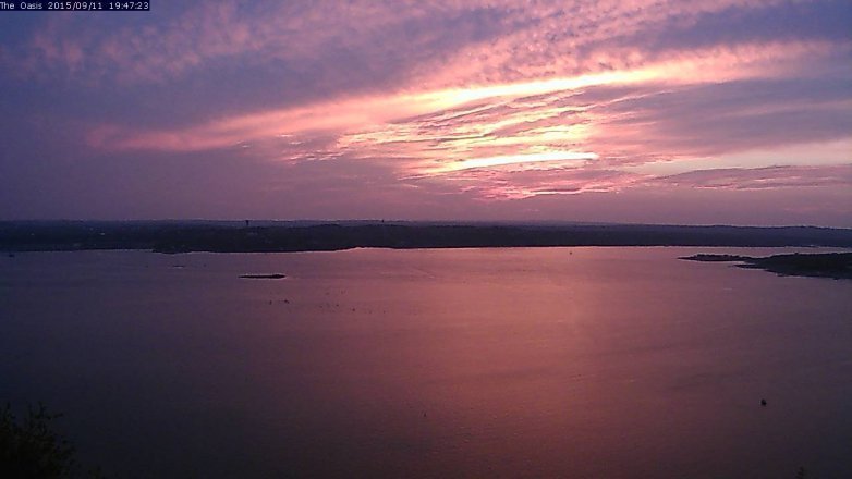 Lake Travis webcam, September 11, 2015 6:55 PM CT