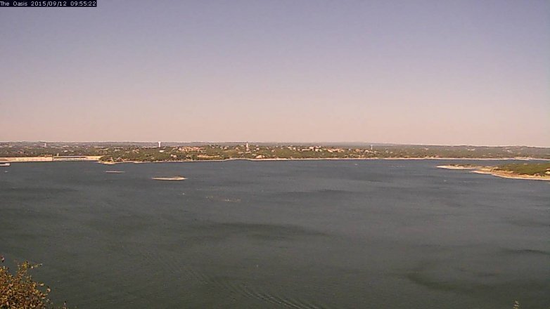 Lake Travis webcam, September 12, 2015 9:00 AM CT