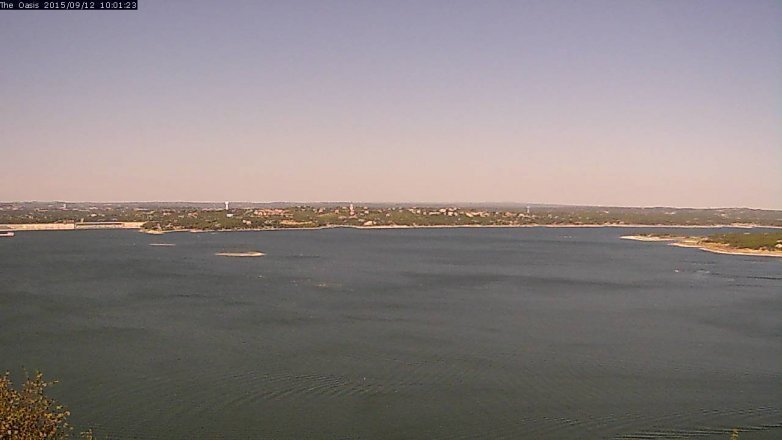 Lake Travis webcam, September 12, 2015 9:05 AM CT