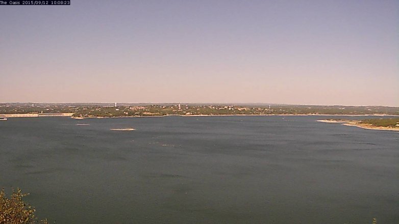 Lake Travis webcam, September 12, 2015 9:15 AM CT