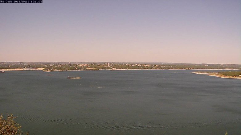 Lake Travis webcam, September 12, 2015 9:20 AM CT