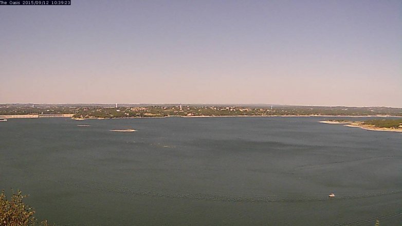 Lake Travis webcam, September 12, 2015 9:45 AM CT