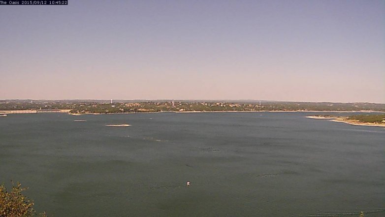 Lake Travis webcam, September 12, 2015 9:50 AM CT