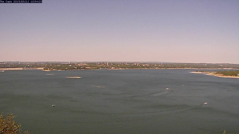 Lake Travis webcam, September 12, 2015 10:00 AM CT