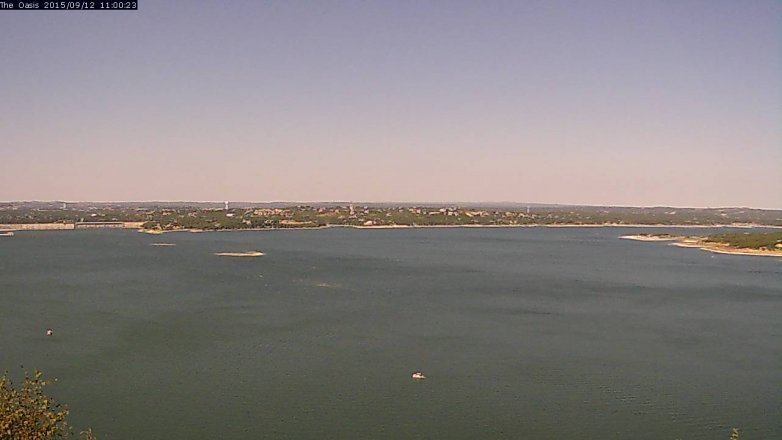 Lake Travis webcam, September 12, 2015 10:05 AM CT