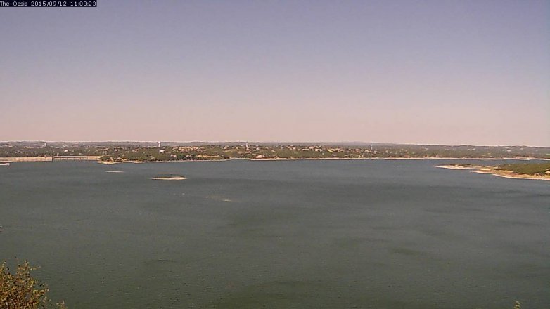 Lake Travis webcam, September 12, 2015 10:10 AM CT
