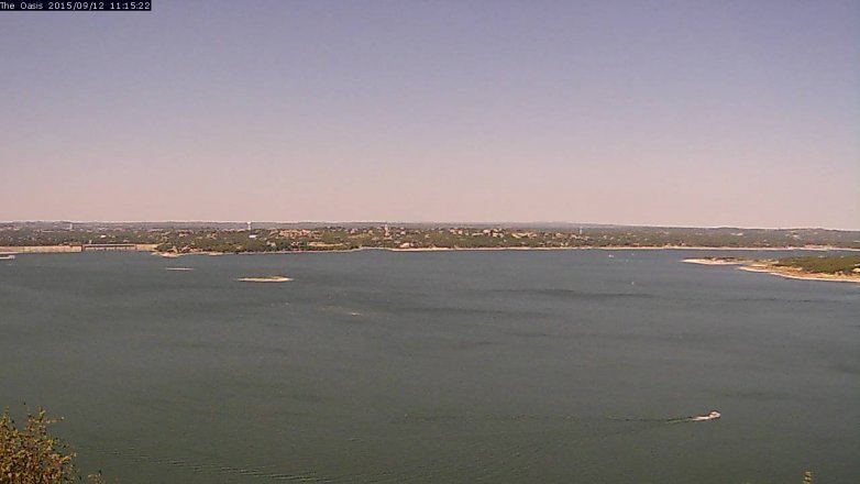 Lake Travis webcam, September 12, 2015 10:20 AM CT