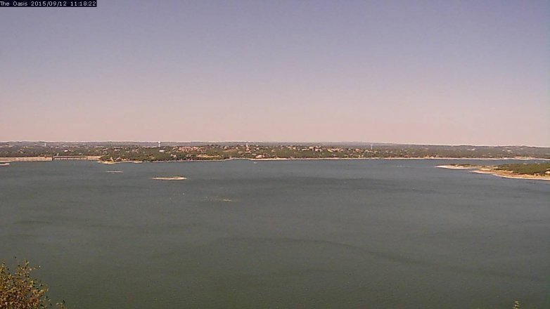 Lake Travis webcam, September 12, 2015 10:25 AM CT