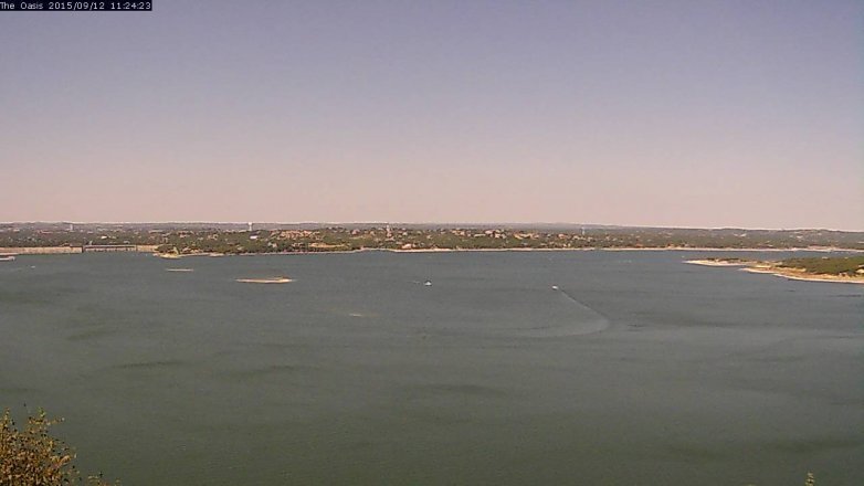 Lake Travis webcam, September 12, 2015 10:30 AM CT