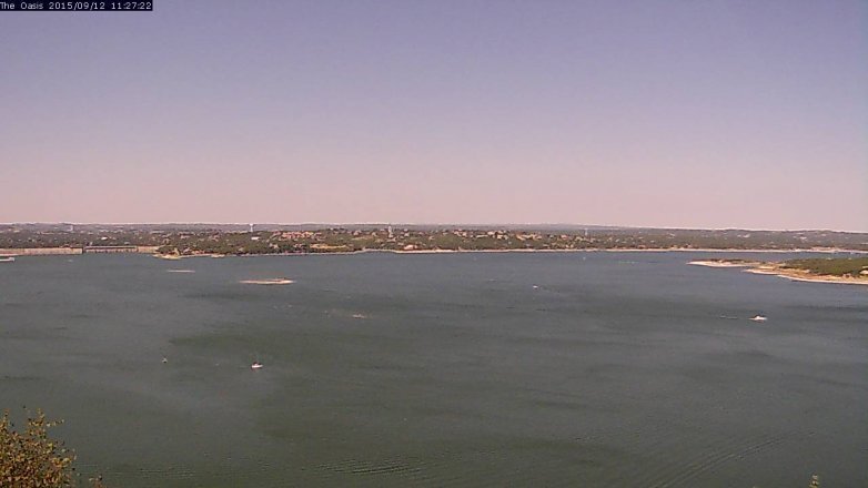 Lake Travis webcam, September 12, 2015 10:35 AM CT