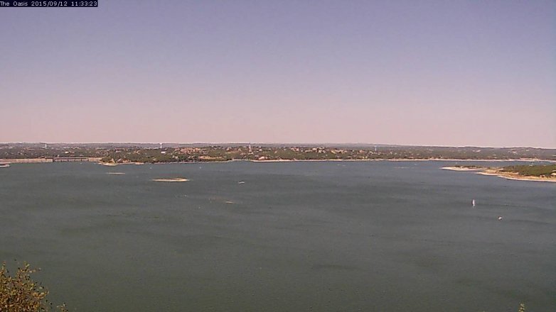 Lake Travis webcam, September 12, 2015 10:40 AM CT