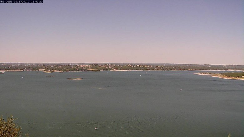 Lake Travis webcam, September 12, 2015 10:50 AM CT