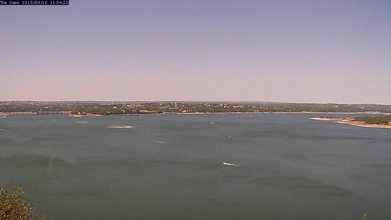 Lake Travis webcam, September 12, 2015 11:00 AM CT