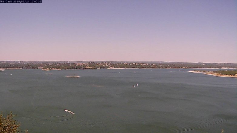 Lake Travis webcam, September 12, 2015 11:05 AM CT