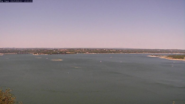 Lake Travis webcam, September 12, 2015 11:10 AM CT