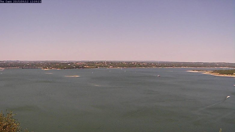 Lake Travis webcam, September 12, 2015 11:15 AM CT